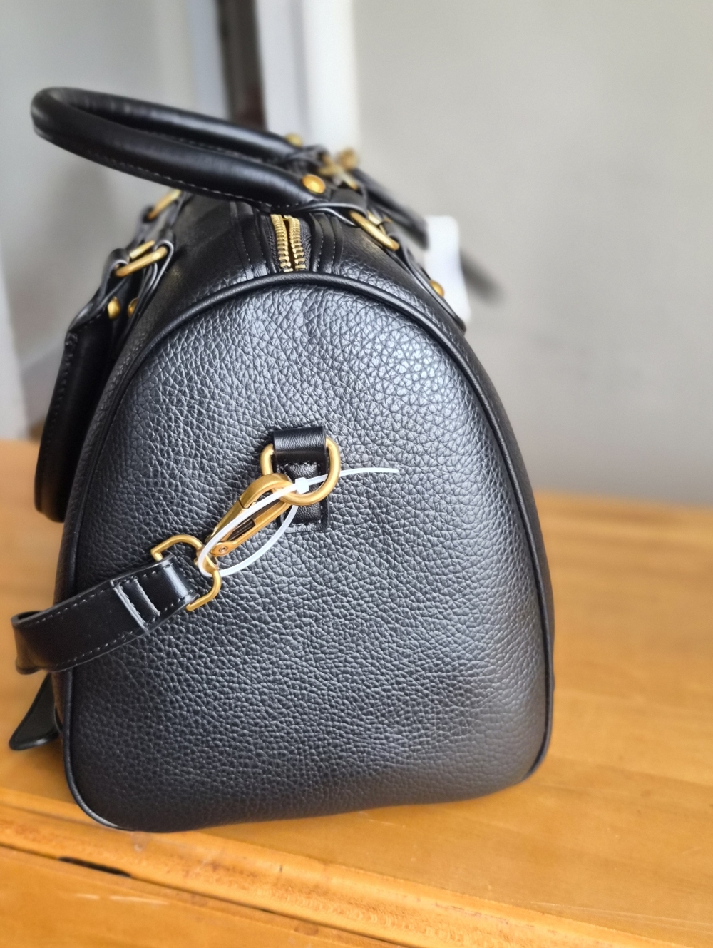 NWT Viral Steve Madden Bboden Black Rowan Boston Bag - Leather Satchel Crossbody - Picture 5 of 10